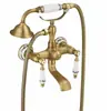Traje de ducha simple antiguo de cobre completo estilo europeo baño ducha grifo de ducha salida retro ducha