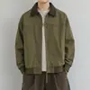 Jaqueta curta de workwear estilo americano para homens e mulheres, marca chinesa da moda, primavera e outono, roxa, design retrô jaqueta Detroit