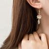 Pendientes de plata S925 con forma de ojo coreano, con incrustaciones de diamantes, diseño de zorro y gato, muy populares en línea, al por mayor para mujer.