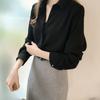 Camisa de Chiffon para Mulheres 2026 Primavera e Outono Nova Estilo Coreano Solta Tamanho Grande Elegante Manga Longa Profissional Camisa Ol
