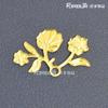 Material para manualidades de flores, venta al por mayor, 29 x 19 mm, rama de flor pequeña, rama de flor, pieza de flor de metal