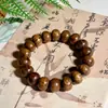 Pulsera de Sándalo Natural y Palo de Rosa con Cuentas de Ábaco de 15 mm, Cuentas de Oración Budistas Estilo Chino, Joyería de Pulsera Unisex, Venta al por Mayor desde el Fabricante