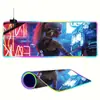 Alfombrillas de ratón luminosas personalizadas transfronterizas para gaming de e-sports, alfombrillas de teclado LED de series de dibujos animados populares para cibercafés, tapetes de escritorio RGB al por mayor