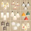 Novo lustre para sala de jantar, design de três bocais, mesa de jantar simples, estilo popular, luminária de cabeceira de quarto, luz criativa para balcão de bar, arte em madeira e ferro