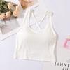 Chaleco de verano para mujer, de longitud media, con una almohadilla en el pecho y espalda descubierta, sexy, combinable, directo de fábrica, cómodo y transpirable. Disponible en stock.
