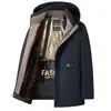 Ropa térmica gruesa de terciopelo negro y dorado para hombres de mediana edad y ancianos Invierno 2023 Chaqueta para papá