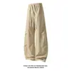 Colección Otoño 2026: Pantalones blancos estilo americano plisados de pierna curva, tallas M-5XL, HK261045 - Especial P29