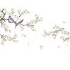 Árbol de Magnolia Decoración de Pared de Fondo Grande Pegatinas de Pared Flores y Pájaros Pared de Fondo de Sofá Pegatinas de Pared Autoadhesivas Removibles