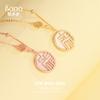 Collar Bafu Blanco de Plata de Ley s925 para Mujer Cadena para Clavícula Doble Redonda Moda Nacional Celebridad de Internet Explosiones de TikTok Regalo
