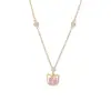 Cadena para Clavícula Elegante con Baño de Oro Real y Circonitas Microincrustadas para Mujer, Collar de Gatito con Diseño Único, Exquisita Cadena de Cuello Versátil