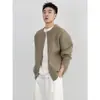 Nuevos suéteres de punto para otoño e invierno para hombres y parejas, estilo old money, chaqueta cárdigan de cuello redondo, simple y moderna, venta al por mayor de fábrica transfronteriza