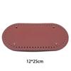 Fundo Rígido para Bolsa de Crochê 12-25cm DIY Placa de Fundo de Couro Tira de Tecido Fio Crochê Base Oval para Bolsa Fundo