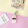 Chaveiro de Urso Coração Girly Japonês e Coreano Celeb da Internet Coelho Desenho Animado Fofo Pingente de Bolsa Pingente de Conjunto de Fones de Ouvido Simples