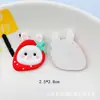 Borracha macia de PVC pequena flor vermelha ovo pochê morango banana coelho abacate diy adesivo de geladeira buraco sapatos flor acessórios