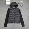 Versão Alta Mo25 Inverno Novo Tricô Costurado Leve Gola Alta Jaqueta de Penas Jaqueta Masculina e Feminina Jaqueta Cardigan