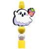 Bolígrafo accesorios con cuentas papelería divertida joyería de dibujos animados DIY PVC fantasma de Halloween cuentas desmontables en stock