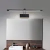 Luz LED frontal de espejo negro, luz de mueble de espejo, aplique de pared a prueba de humedad y antivaho para baño, luz de estilo nórdico, luminaria para espejo de maquillaje