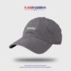 Boné de aba curva casual de marca antiga para atividades ao ar livre, novo, simples, com bordado de letra, para mulheres, estilo coreano, versátil, que valoriza o rosto, pequeno
