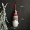 Adornos navideños, muñeco forestal de lana tejida, pequeñas campanas, muñeco sin rostro, adorno para árbol de Navidad, colgante