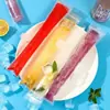 Bolsa de hielo desechable engrosada, molde para paletas caseras de grado alimenticio, a prueba de fugas, bolsa para paletas de hielo para el hogar, molde para cubitos de hielo