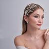 Novos Produtos Transfronteiriços Ramo Folha Cheio de Diamantes Headwear de Zircônia Moda Europeia e Americana Noiva Casamento Acessórios de Cabelo de Strass Headband