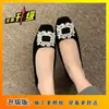 Tamanho pequeno 2026 nova fivela quadrada sapatos felpudos femininos inverno com mais veludo quente pelúcia boca rasa Mary Jane sapatos únicos femininos