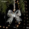 Colgante de cristal de hielo navideño Colgante para árbol de Navidad Acrílico transparente Ángel Decoraciones de lujo ligeras Accesorios para diseño de escena
