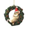 Enfeites de Festa de Natal Transfronteiriços Criativos Fofos Rena de Resina Homem de Gengibre Decoração de Árvore de Natal Artesanato de Resina