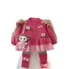 Suéter Cardigan de Encaje Dulce para Niños Ningli, Estilo Otoño, Moda de Bebé Linda, Pantalones Versátiles, Transfronterizo de Moda
