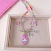 Collar Decoraciones de Juguete de Dibujos Animados Lindos para Niños Niña Kulomi Colgante de Perlas Joyería Accesorios de Princesa para Bebé