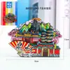 Imanes de Nevera de Madera de Quanzhou para Registrar la Visita en Atracciones Turísticas Populares, Imanes de Nevera de Tendencia Nacional Cultural y Creativa, Regalos y Recuerdos Magnéticos