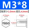 Columna de Tuerca de Ajuste a Presión para Agujero Ciego Tbso-M2M2.5M3M4M5M6 Acero al Carbono Piezas Estándar Tuerca Impermeable y Resistente a la Corrosión