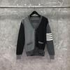 Cardigan tb TIME BREATHE Abrigo de Punto Ropa Exterior Otoño e Invierno Top de Cuello en V a Juego Suéter Coreano para Hombre y Mujer