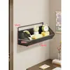 Estante de almacenamiento para pared de dormitorio, no requiere taladro, solución de almacenamiento para mesita de noche, estante de almacenamiento para pared