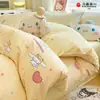 Hellokitty Sanrio Gato Kt Dibujo Animado Juego de Tres o Cuatro Piezas de Algodón Puro Lindo Dibujo Animado Juego de Funda Nórdica de Algodón Amigable con la Piel