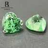 Wuzhou Gema Cultivada Verde Menta Pedra Solta Safira Regenerada Experimental Redonda Gota d'Água Em Forma de Coração Forma Especial Método Tila