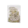Amarillo Dorado Mini Biselado Circonita Joyería para Uñas Brillante Ojo de Caballo Punta Inferior Gota de Agua Rectangular Diamante Decoración de Uñas Venta al por Mayor