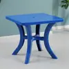 Juego de Mesa y Sillas de Plástico para Puesto de Comida, Puesto de Barbacoa al Aire Libre, Mesa Redonda para Antojos Nocturnos, Silla con Respaldo, Mesa y Sillas Sencillas e Informales para Playa