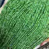 Granada verde 2-3MM cuentas pequeñas cuentas redondas facetadas ángulo de corte de disco duro Cuentas Mimi Cuentas HL