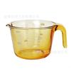 Taza medidora de vidrio resistente al calor desayuno con escala taza para leche para hornear apta para horno microondas horno taza con escala de vidrio templado