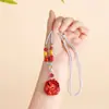 Pingente de Cinábrio Vermelho Imperial de Alto Teor em Minério Bruto, Pingente de Corrente para Suéter Feminino Estilo Chinês Novo Tendência Nacional Raposa de Nove Caudas