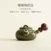 Tetera de Cerámica Esmaltada de Horno Zhiyino Verde para Uso Doméstico, Tetera Personal para Preparar Té, Tetera con Asa, Tetera Portátil, Juego de Té Kung Fu, Caja de Regalo para Tetera Individual