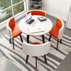 Mesa de Recepção Simples e Combinação de Cadeiras Mesa de Negociação Recepção de Loja Comercial Mesa e Cadeira Mesa Redonda Pequena para Lazer de Escritório