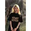 Camiseta de Manga Corta para Mujer 2025 Verano Nuevo Estilo Casual Talla Grande Media Manga Oversize Holgada Tops de Pareja Estilo Ins