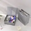 Día de San Valentín Cumpleaños Sorpresa Ventana Transparente Flor de Rosa Caja de Regalo Recuerdos de Boda Empaque Caja de Regalo Caja de Flores Preservadas