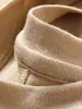 Suavidad de Lujo Camiseta Casual Versátil de Manga Larga para Mujer Color Sólido en Mezcla de Seda y Cachemir