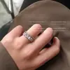 ¡Sensación de Alta Gama! Anillo Abierto Ajustable Chapado en Zirconio Microincrustado 14K, Anillo de Fábrica de Joyería Brillante de Moda, Anillo para el Dedo Índice