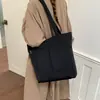 Nova Bolsa de Tecido de Algodão Versátil Casual Leve Cor Sólida Bolsa de Pano Bolsa Tote para Ir ao Trabalho/Comunicação Bolsa de Mão para Comunicação Bolsa de Axila