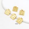 Banho Eletrolítico de Ouro Real 18K Cor Duradoura Abacus da Sorte Pequeno Pingente Acessório de Joia DIY Brincos Pendentes de Orelha Pulseira Colar D104