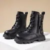 Botas Martin para Meninas 2026 Novo Estilo Outono/Inverno, Sapatos de Algodão com Forro de Lã, Botas de Neve para Tornozelo Infantis Tamanho Médio e Grande, Botas Infantis de Princesa